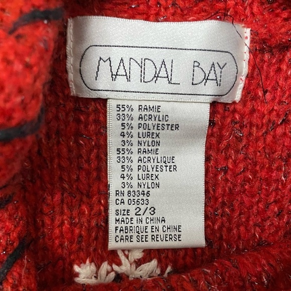 Mandal Bay Snowman Sweater, Peak-a-Boo Snowman Design / Winter - Picture 2 of 5